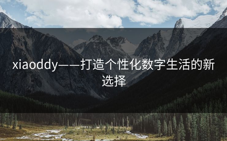 xiaoddy——打造个性化数字生活的新选择