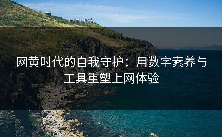 网黄时代的自我守护：用数字素养与工具重塑上网体验
